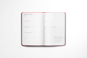 Contrast Red & Pink A5 2025 Diary - Week To View