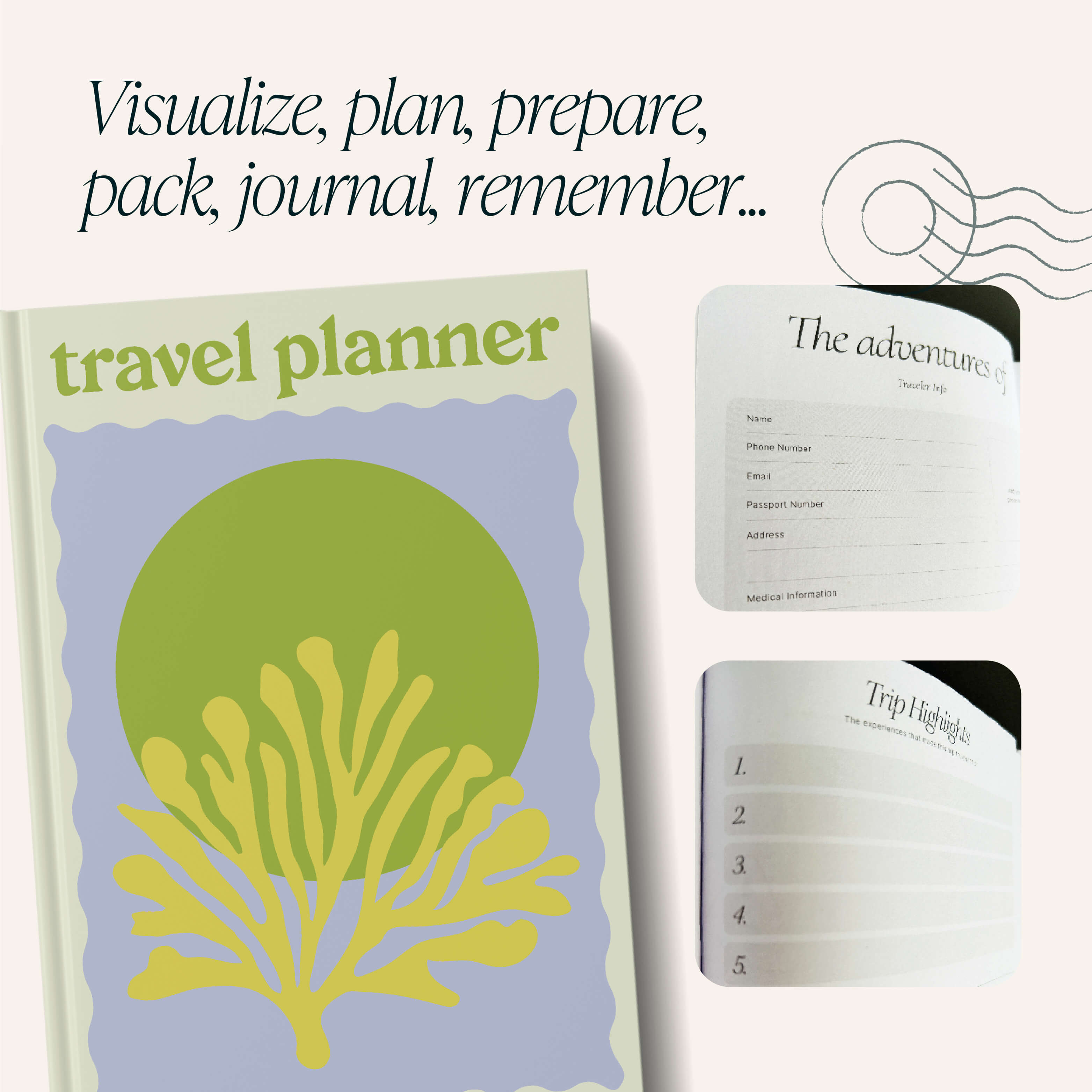 Travel Planner - Green Coral