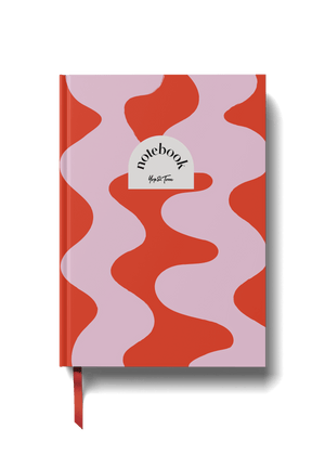 Lined Notebook (A5) - Red Ripple